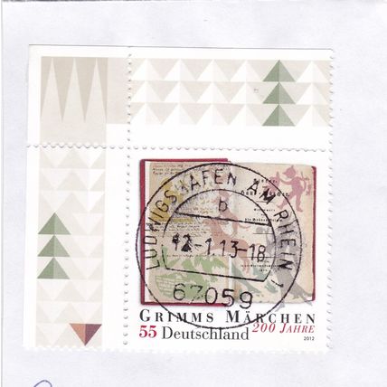 Ludwigshafen postmark Germany 2013 on Brothers Grimm Fairytales 0.55e VGC