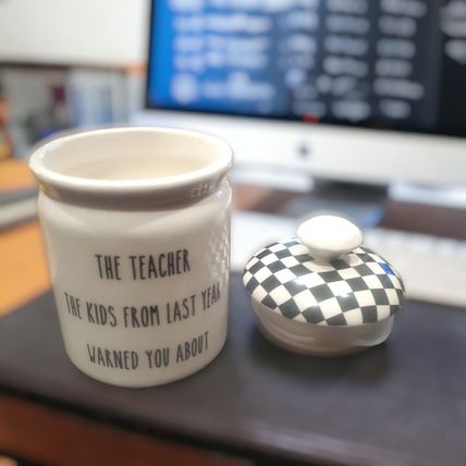 Teacher Canister - "The Teacher Warned" - Humorous Teacher Gift by Transpac