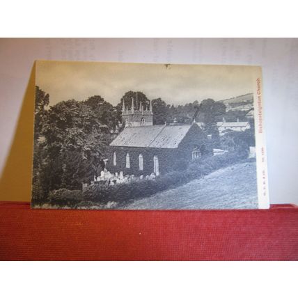 THE CHURCH, BISHOPSTEIGNTON, DEVON. unused antique postcard. #