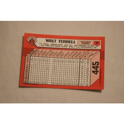 Walt Terrell 1989 Bowman TIFFANY NO. 445