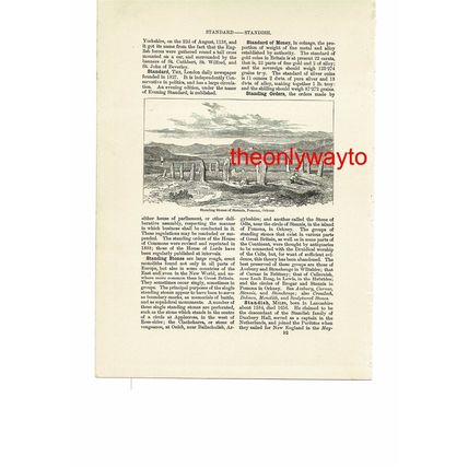 Standing Stones Of Stennis, Pomona Orkney, Small Book Illustration (Print), 1903
