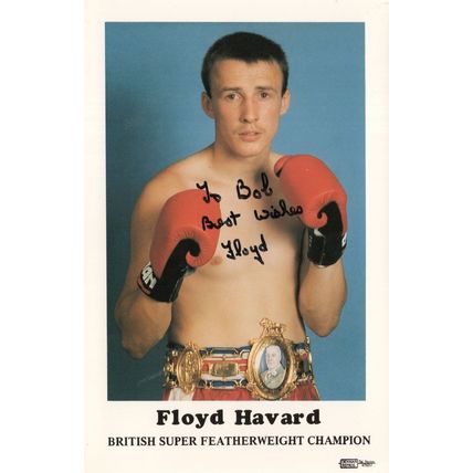 Floyd Havard British Flyweight Boxing Champion Hand Signed Photo