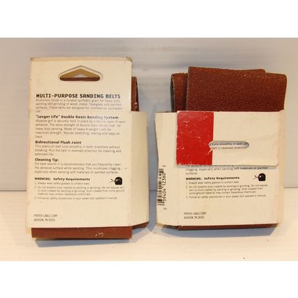 Porter Cable Multi-Purpose Sanding Belts 3" x 21" 50 + 80 grit