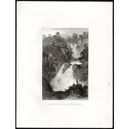 COLWITH FORCE, WESTMORLAND 1858 William Tombleson Thomas Allom ENGRAVING