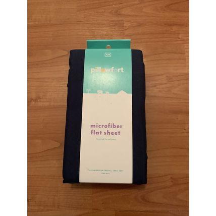 1 Pc Pillowfort Blue Microfiber Full Flat Sheet 81"x96"