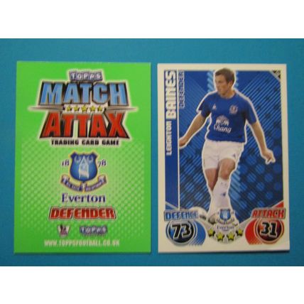130. Leighton Baines - Everton - Match Attax 2010/11 Football Card EF1