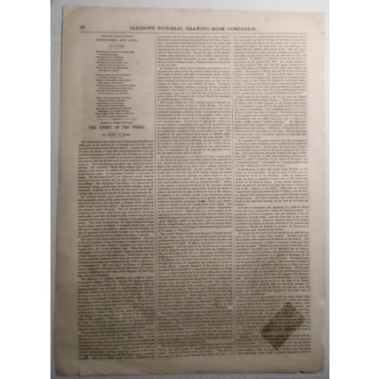 1854 Lake George From Top of Fort George Caldwell Village + Bedford Township PA