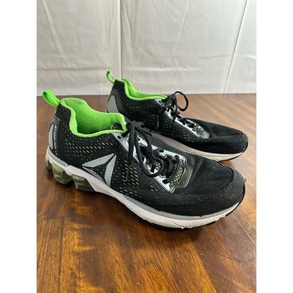 Reebok Men's Running Shoes Size 9 Black Green Low Top Athletic Sneaker