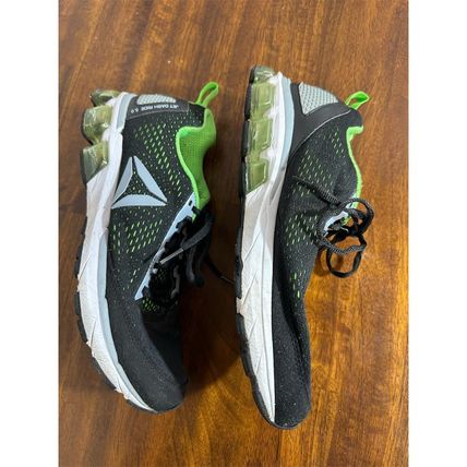 Reebok Men's Running Shoes Size 9 Black Green Low Top Athletic Sneaker