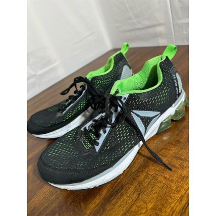 Reebok Men's Running Shoes Size 9 Black Green Low Top Athletic Sneaker