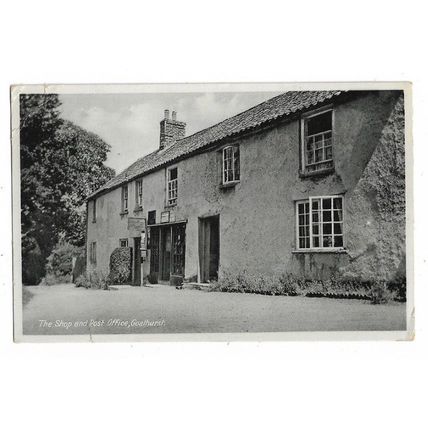 The Shop And Post Office, Goathurst, Somerset, RP Postcard.