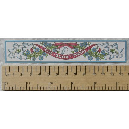 Vintage bookmark - Give Book Tokens - crossword