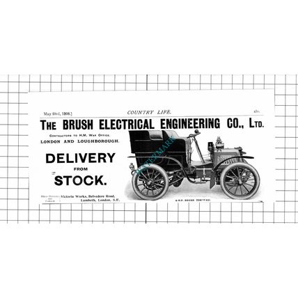The Brush Electrical Engineering Co Ltd London Advert - 1903 Clipping