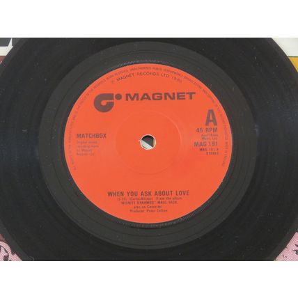 4 X 7 INCH VINYL SINGLES. MATCHBOX, AMI STEWART, BELINDA CARLISLE, THE WEATHER G