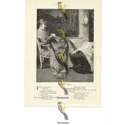 My Baby And I, Romantic Poetry, Book Illustration (Print), 1884