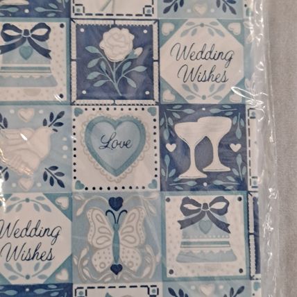 Vintage Lot 6 New American Greetings WEDDING WRAPPING PAPER Marriage Gift Wrap