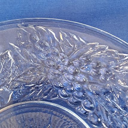 Vintage Lot 4 KIG Indonesia K126 CLEAR Fruit Glass SALAD Plates Bread & Butter