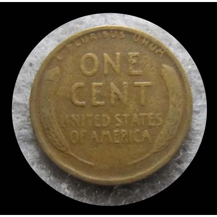 1919 USA 1c Lincoln Wheat Ears Cent Penny Coin #107