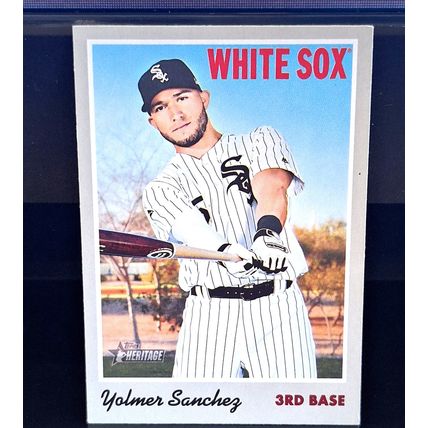 YOLMER SANCHEZ 2019 TOPPS HERITAGE BASEBALL CARD #91
