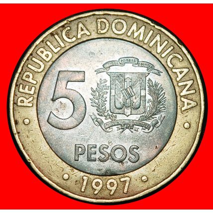 Ⰶ SANCHEZ (1817-1861): DOMINICAN REPUBLIC★5 PESOS 1947-1997★LOW START★NO RESERVE