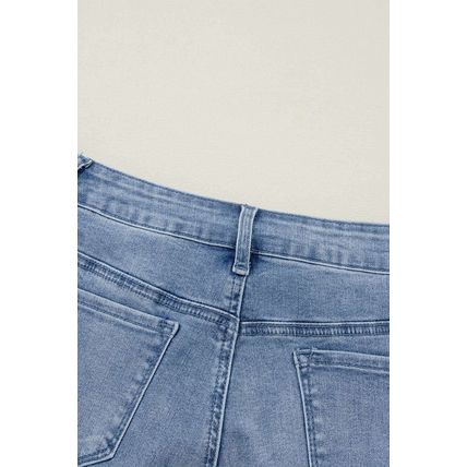 Ashleigh Blue Acid Wash Distressed Wide Leg High Waist Jeans
