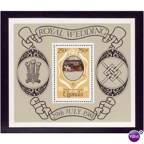 UGANDA 1981 ROYAL WEDDING SG MS 348 250/- MIN SHEET U/M MINT