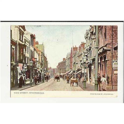 Worcestershire STOURBRIDGE High Street Postcard by Brewing