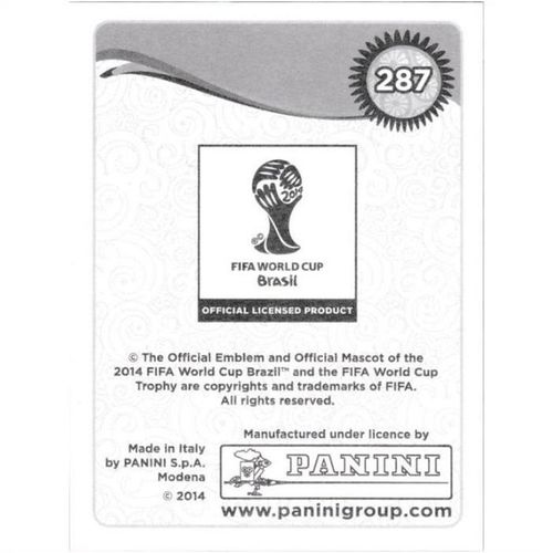 2014 Panini World Cup Soccer Stickers - #287 - Roy Miller