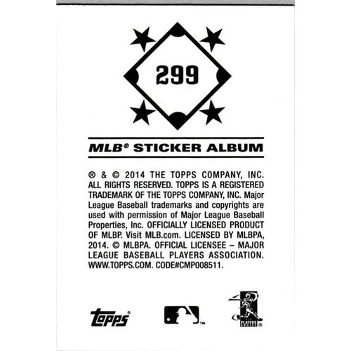 2014 Topps MLB Sticker Collection - #299 - Sergio Romo