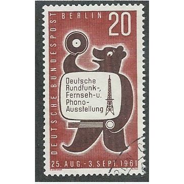 BERLIN -1961 20pf 'RADIO AND TELEVISION EXHIBITION' FINE USED (EBID49-662)