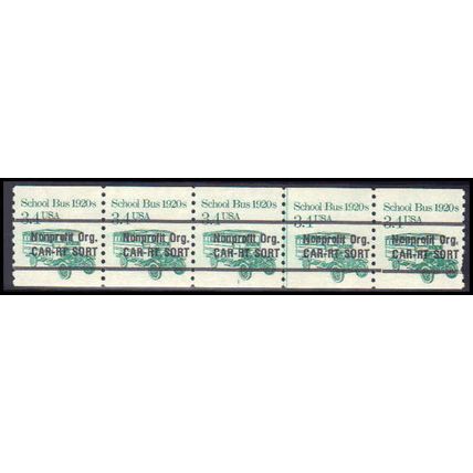 2123a 3.4c School Bus Fine MNH Dry Gum PNC 1/5 Z5165