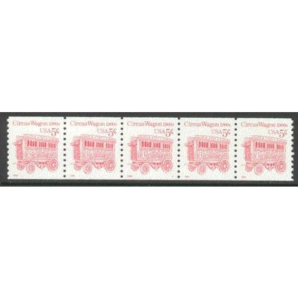 2452D 5c Circus Wagon Very Fine MNH LGG PNC S1/5 P0988
