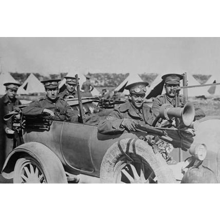 English Army Motor Scouts bearing Rifles 20 x 30 Poster