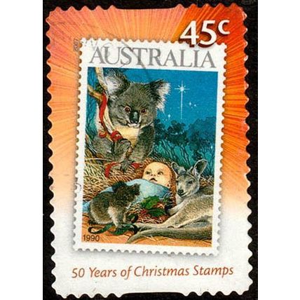Australia 2007 Christmas 45c Used P&S. Stamp.