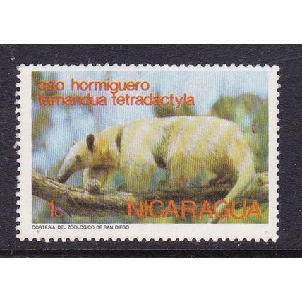 NICARAGUA 1974 FAUNA 1c TAMANDUE MINT SG1947