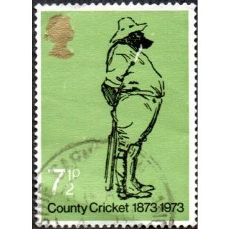1973 County Cricket - 1873-1973. 7.1/2p Value. Fine Used