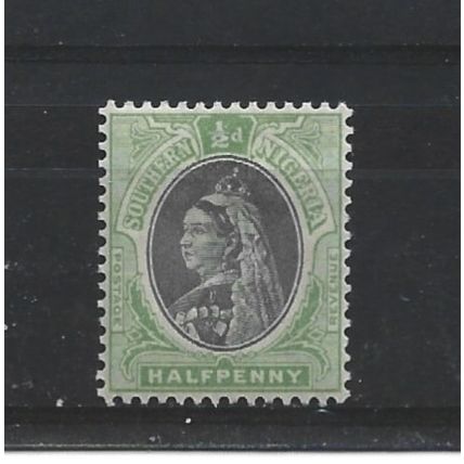 SouthernNigeria.SG1 1/2d Black and Pale Green.Mounted Mint.Nov24a