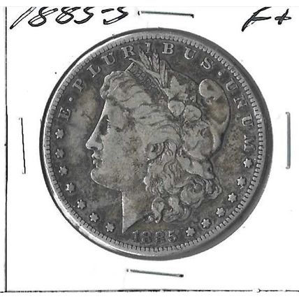 1885-S US Morgan Silver Dollar f/VF