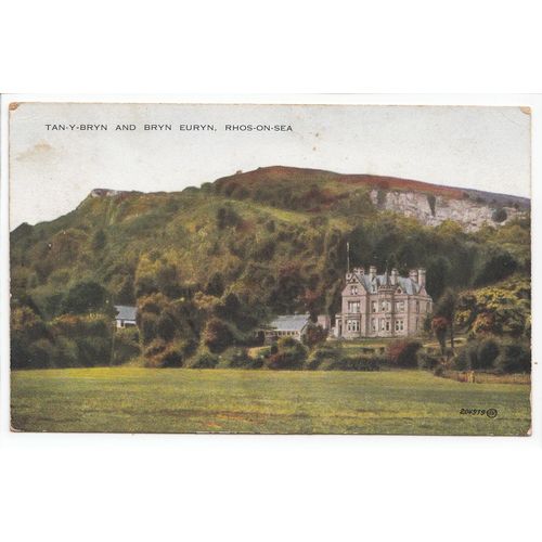 Tan-Y-Bryn and Bryn Euryn Rhos-on-Sea Denbighshire 1937 Postcard