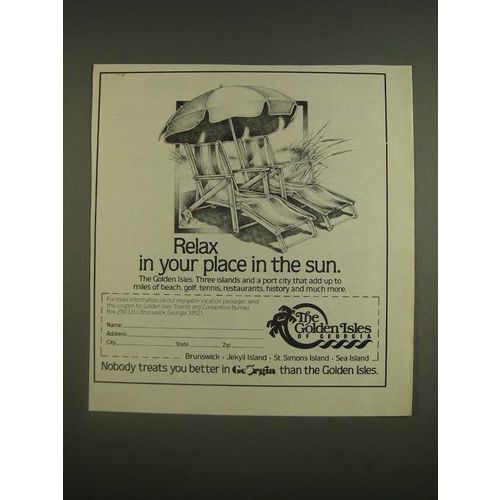 1985 The Golden Isles of Georgia Ad - Relax in your place in the sun