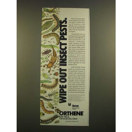 1988 Ortho Orthene Spray Ad - Wipe Out Insect Pests