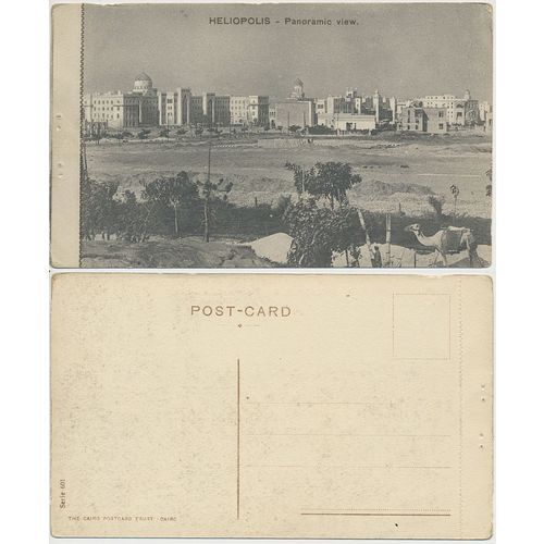 5 unused postcards Heliopolis Egypt Cairo Postcard Trust Serie 601 early 20th C.