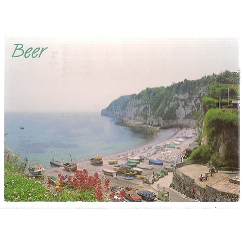 BEER, DEVON. used vintage postcard. by John Hinde..1999 postmark =