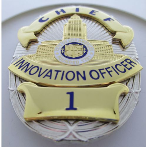 Private Film Production Prop Replica Badge Chief Innovation Officer #1 Ex RARE!
