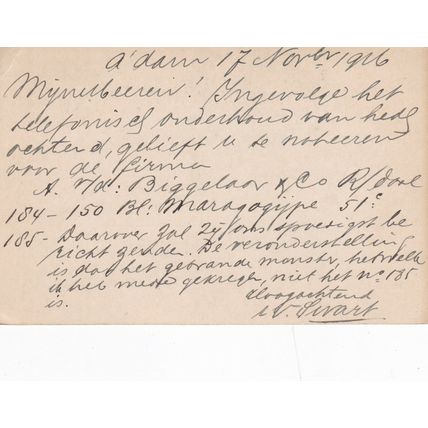Netherlands 1916 Amsterdam 2c Postal card Amsterdam cancel written VGC