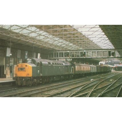 D399 Train at Huddersfield Railway Station Postcard