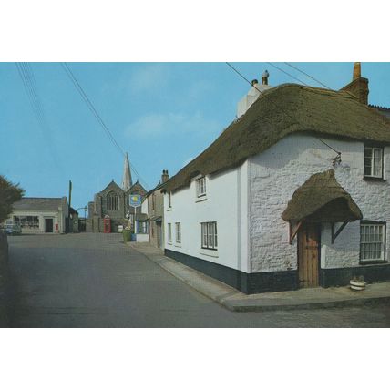Marlborough Devon National Petrol Station Phone Box Postcard