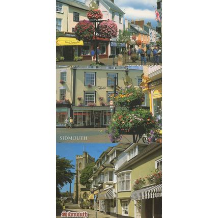 Sidmouth Fudge Shop Toy Store Hairdressers Devon 3x Postcard s