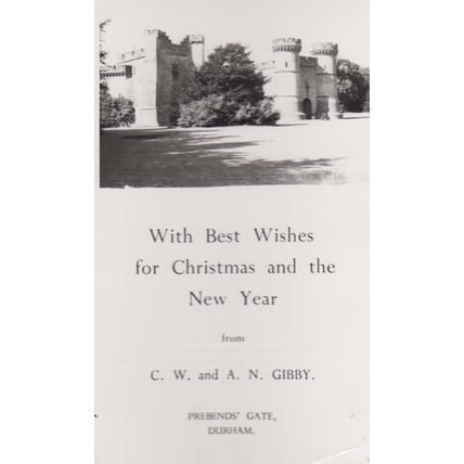 Prebends Gate Durham Castle Owner Hand Signed Rare Christmas Greetings Postcard