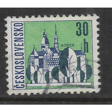 CZECH REPUBLIC 1960 CZECH TOWNS 30H KOSICE SG 1528 FINE USED#2